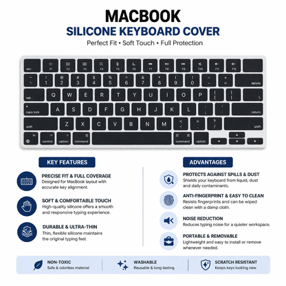 Silicon keyboard cover - Macbook M2, M3, M4